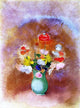 Odilon Redon Poppies in a Vase, 21"x28" Wall Decal Print