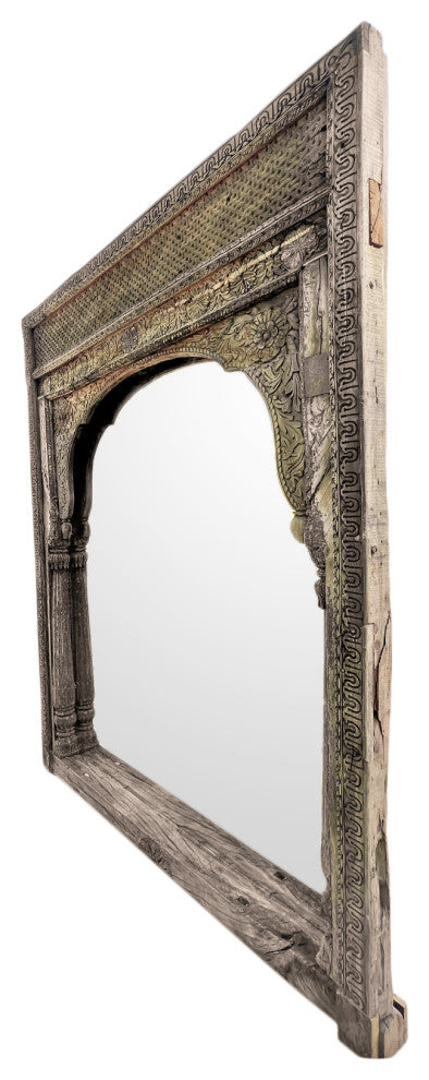 Consigned Large Old India Doorway Mirror 2