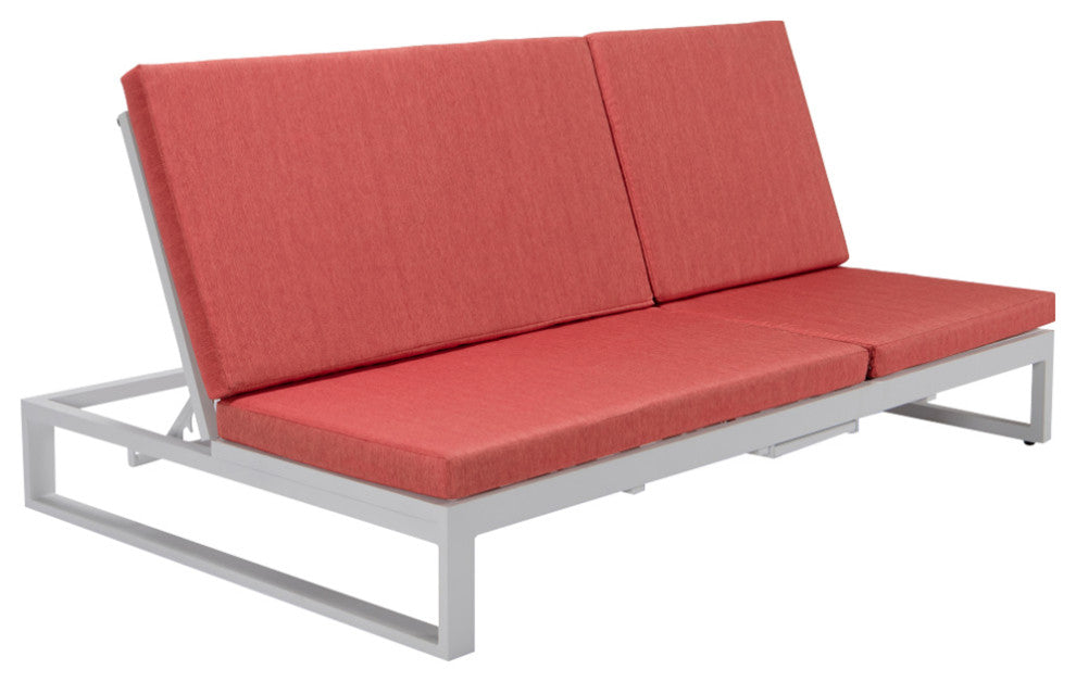 LeisureMod CLW-82R Chelsea Convertible Lounge Reclining Double Chaise Cushions