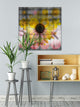 "Pink and Yellow Sunflower" Fine Art Canvas Print, 32"x32"