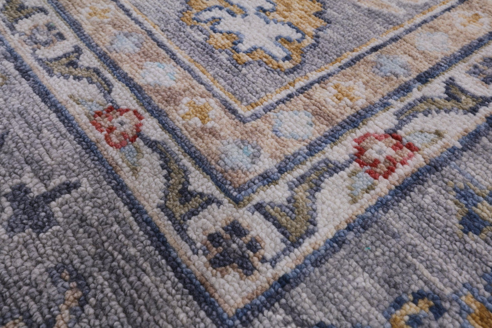 9' 0" X 12' 0" Turkish Oushak Hand-Knotted Wool Rug - Q13424