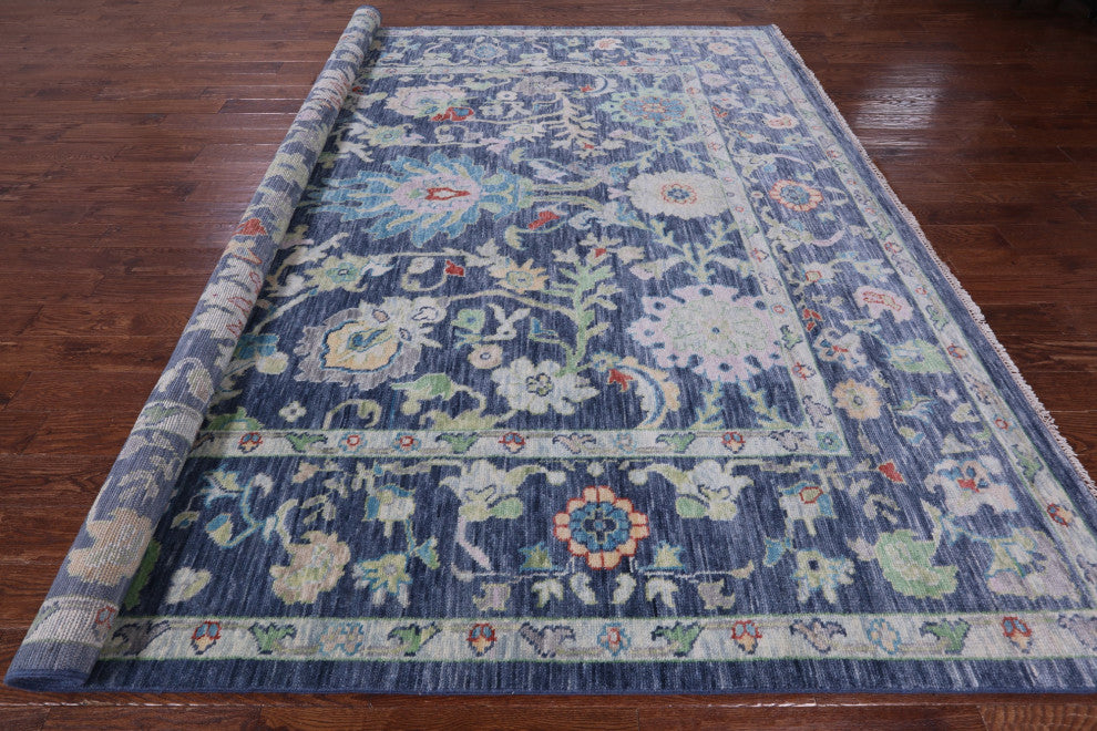 10' Square Handmade Turkish Oushak Wool Rug - Q14957