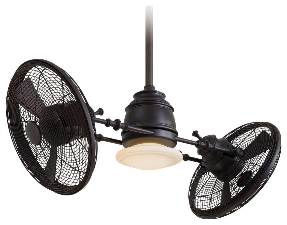Minka Aire Vintage Gyro LED 42" Ceiling Fan With Wall Control, Kocoa