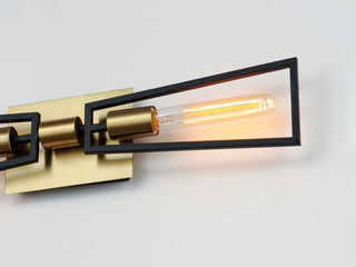 Maxim 11652 Wings 2 Light 25"W Bathroom Vanity Light - Black / Satin Brass