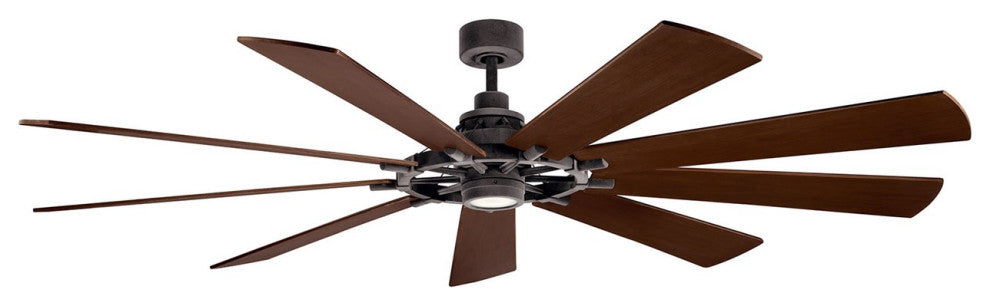 Kichler Gentry LED Ceiling Fan, Weathered Zinc, 85