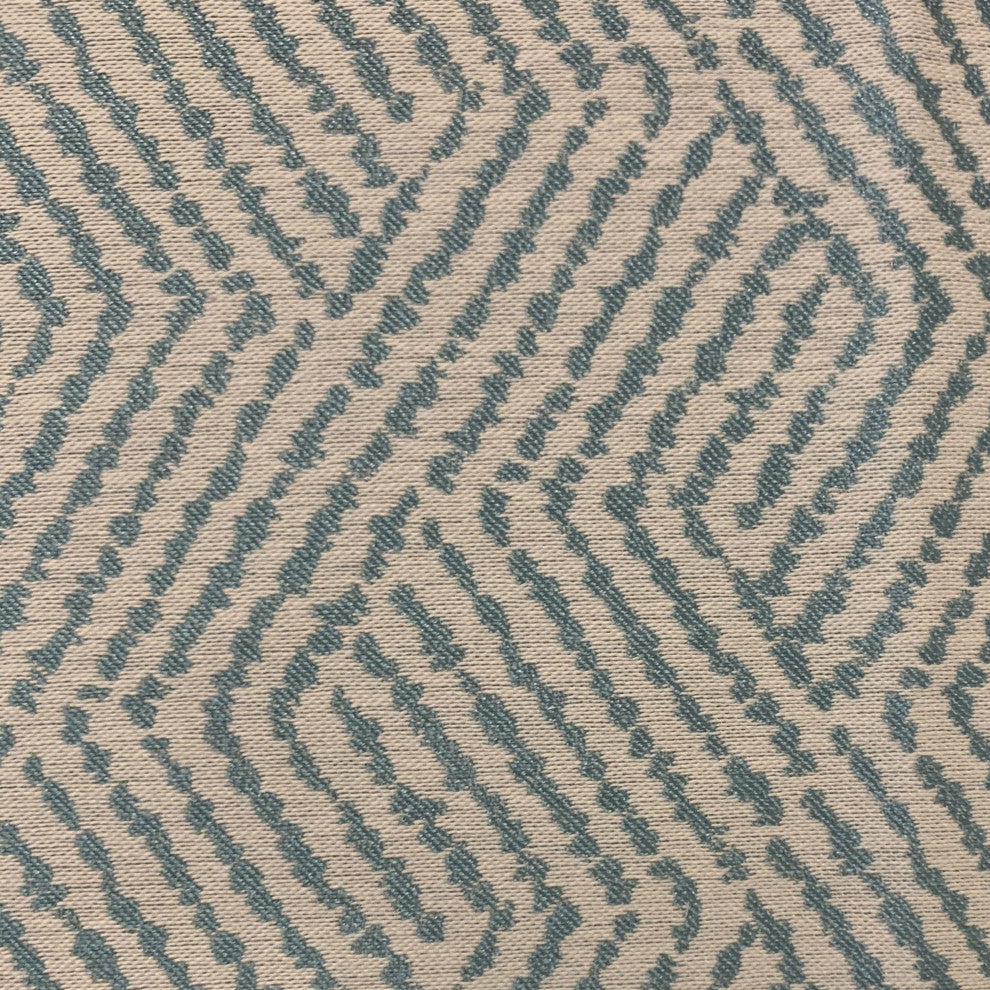 Plutus Blue Maze Chevron Luxury Throw Pillow, 20"x20"