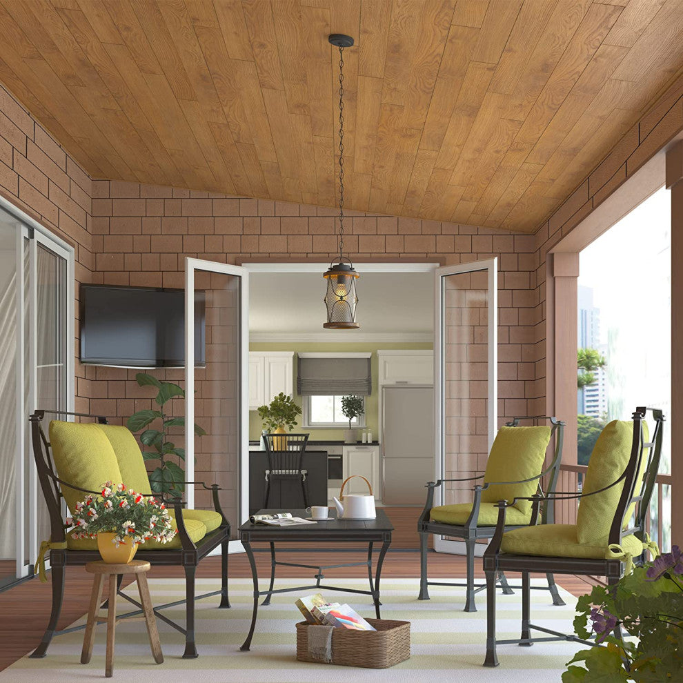 Farmhouse Pendant Light Rust Lantern Hanging Light