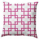 Bamboo Decorative Throw Pillow, Orchid, 18"x18"