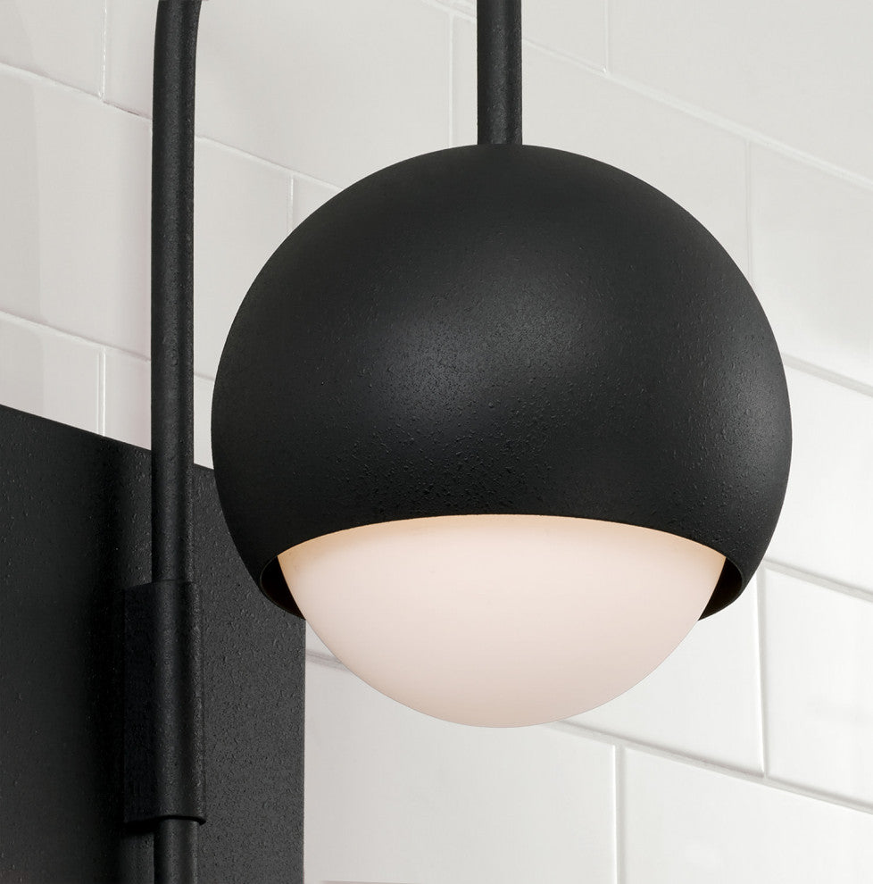 Capital Lighting 651611 Dolby 16" Tall Wall Sconce - Black Iron