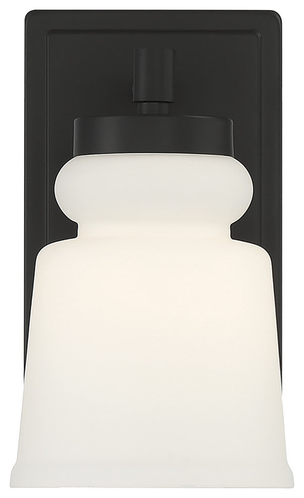 1-Light Wall Sconce, Matte Black