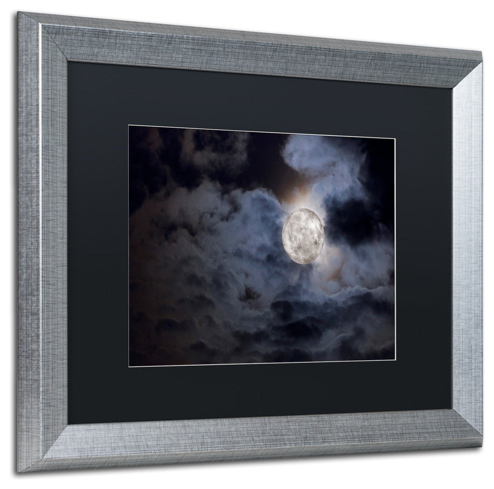 Jason Shaffer 'Supermoon ' Matted Framed Art, Silver Frame, Black Mat, 20x16