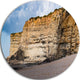 Portuguese Atlantic Coast Panorama, Landscape Disc Metal Wall Art, 36"