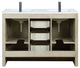 Lafarre Contemporary 48" Rustic Acacia Double Sink Bathroom Vanity Set, Labaro B