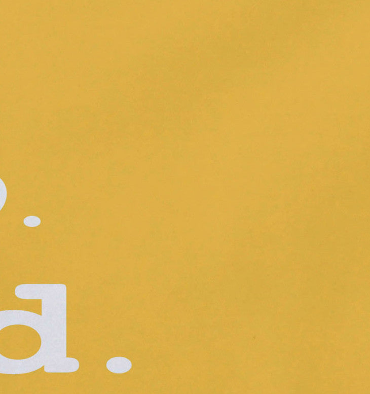 18"x14" My Mantra, Word Print Placemat, Yellow, Set of 4