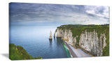 "Etretat Aval Cliff And Rocks" Oversized Beach Canvas Artwork, 32"x16"