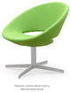 Crescent 4 Star Lounge Chair, Matte Brushed Nickel Base, Sky Blue Ppm