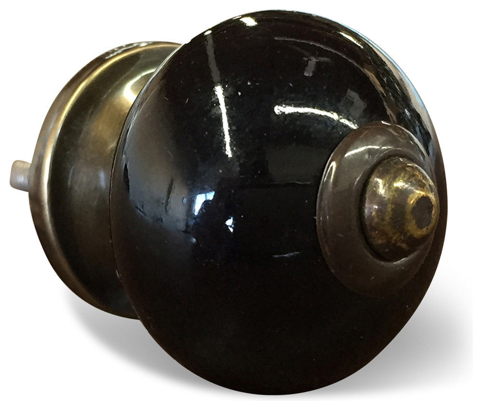 Knob-It Vintage Handpainted Ceramic Knobs, Set of 12, Blue/White/Turquoise