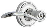 Classic Rose With Swan Lever, Bright Chrome, Passage, Left-Handed