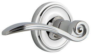 Classic Rose With Swan Lever, Bright Chrome, Passage, Left-Handed