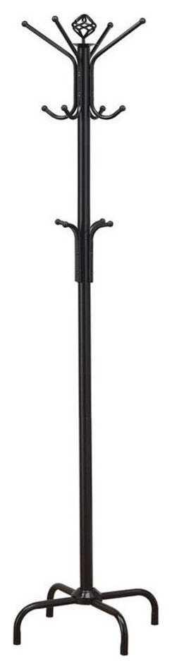Coaster Collier 12-hook Traditional Metal Coat Rack in Black