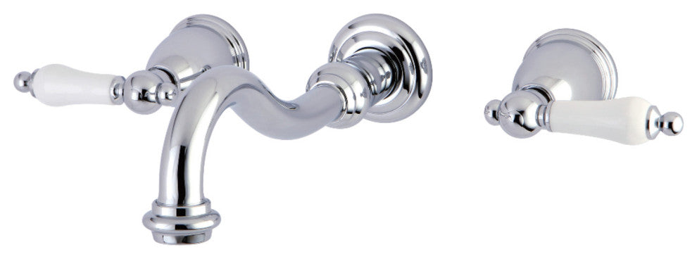 KS3021PL Two-Handle Wall Mount Tub Faucet, Polished Chrome