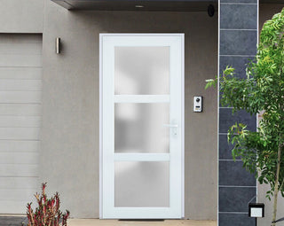 Exterior Prehungdoor Manux 8552 White Silk