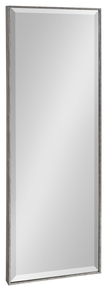 Rhodes Framed Wall Mirror, Dark Silver, 16.75x48.75