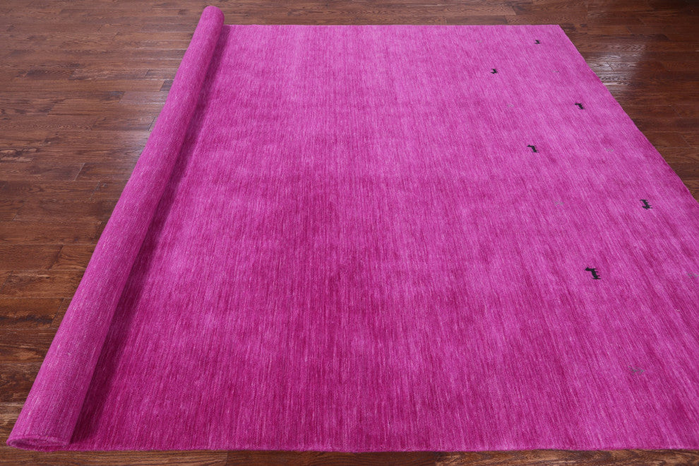 9' 0" X 12' 0" Persian Gabbeh Handmade Wool Rug - Q15058