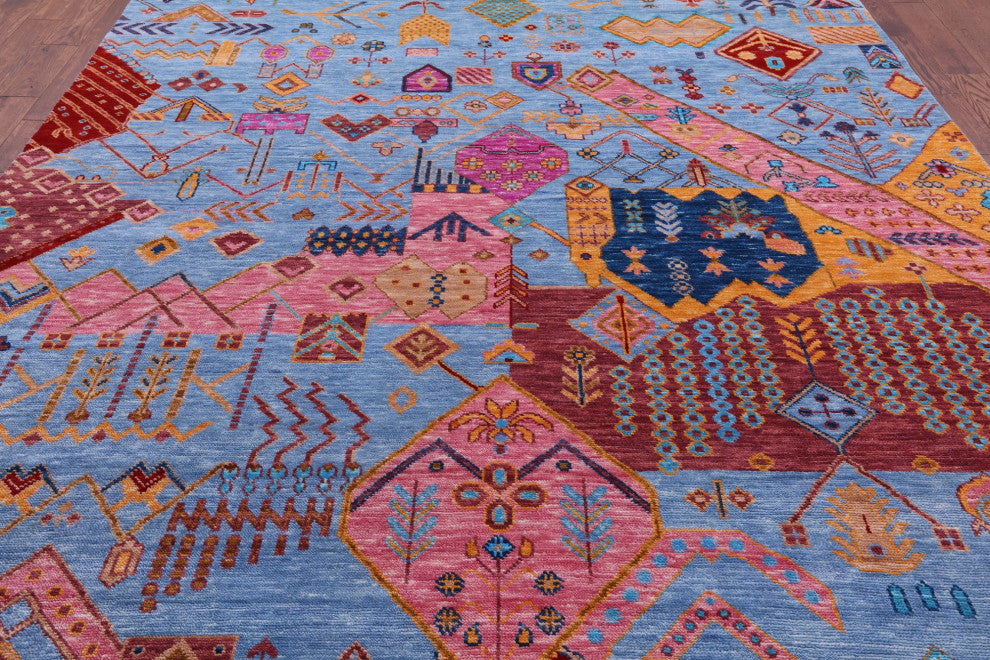 Handmade Moroccan Wool Rug 9' 1" X 12' 4" - Q15414