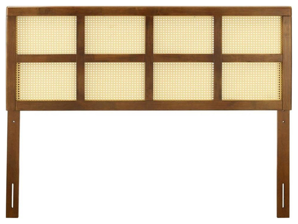 Luana Cane Queen Headboard-Walnut