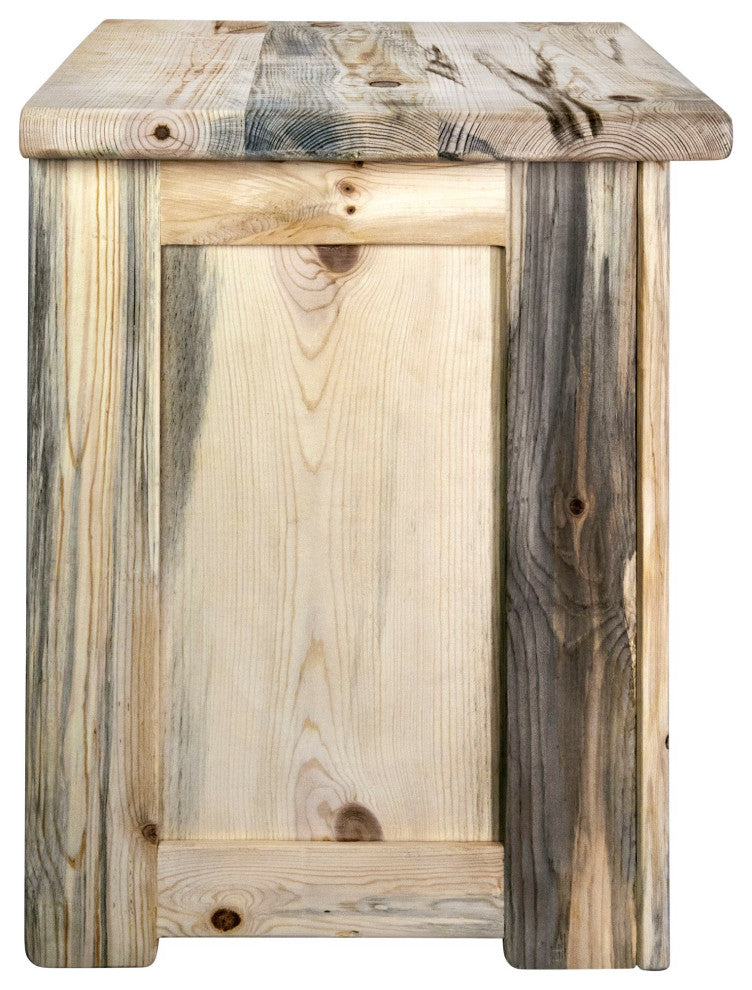 Big Sky Collection Rugged Sawn One Drawer Nightstand, Natural, 25"H