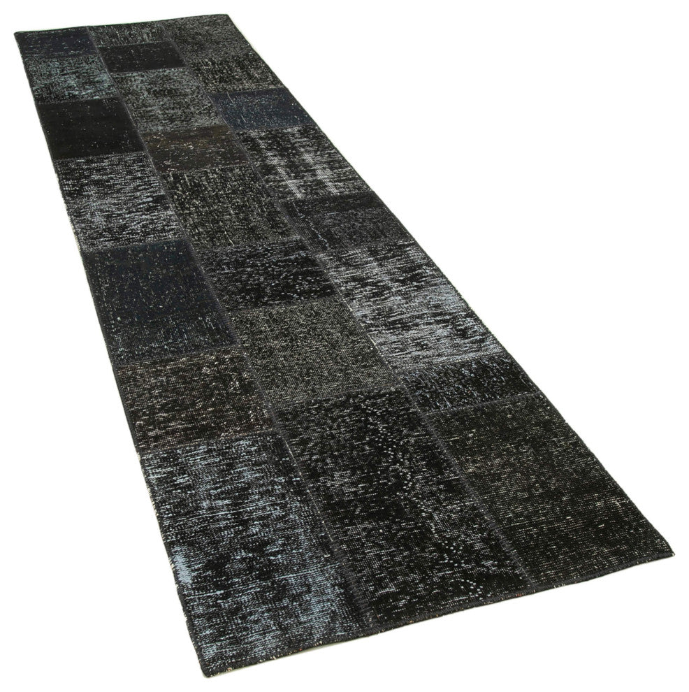 Rug N Carpet - Handmade Oriental 2' 9" x 10' 2" Faded Patchwork Runner Rug
