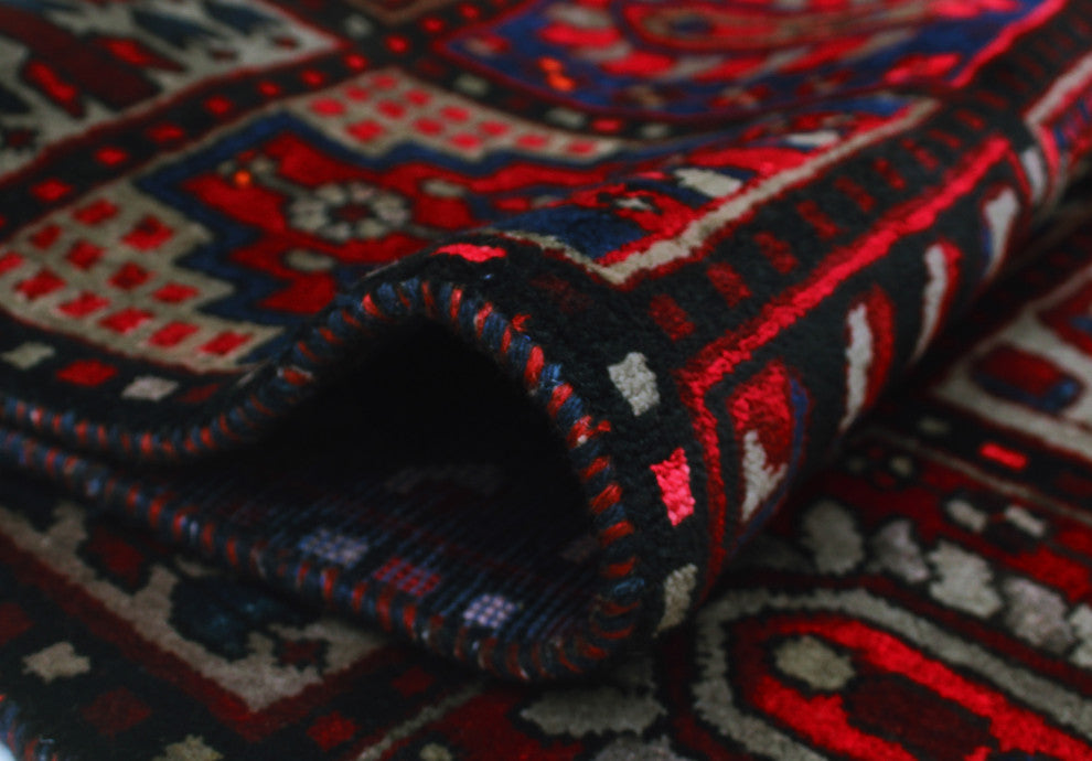Fine Vintage Distressed Bocley Red Rug