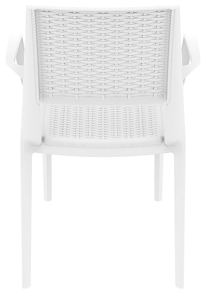 Compamia Capri Outdoor Dining Armchairs, Set of 2, White