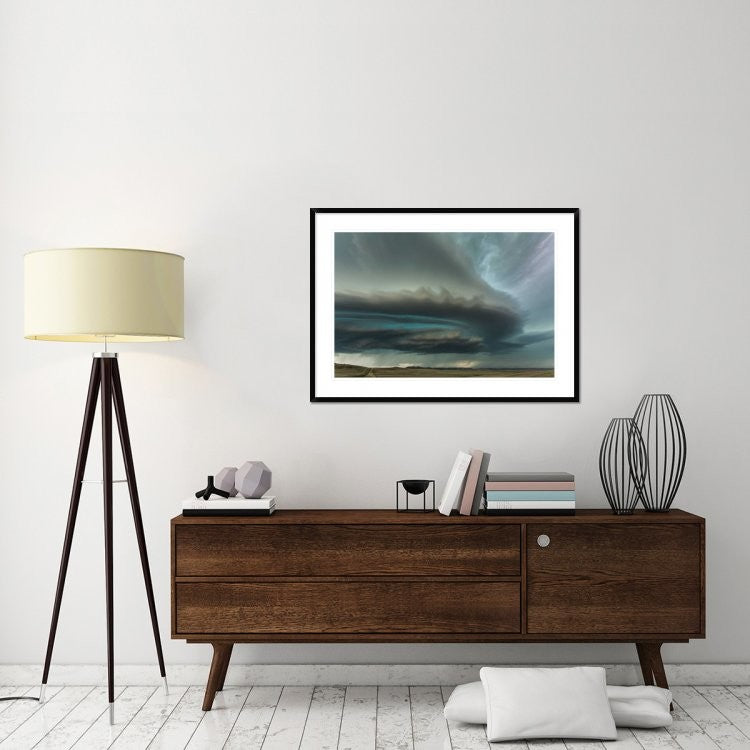 "Huge Supercell" Framed Digital Print by Guy Prince, 44x32"