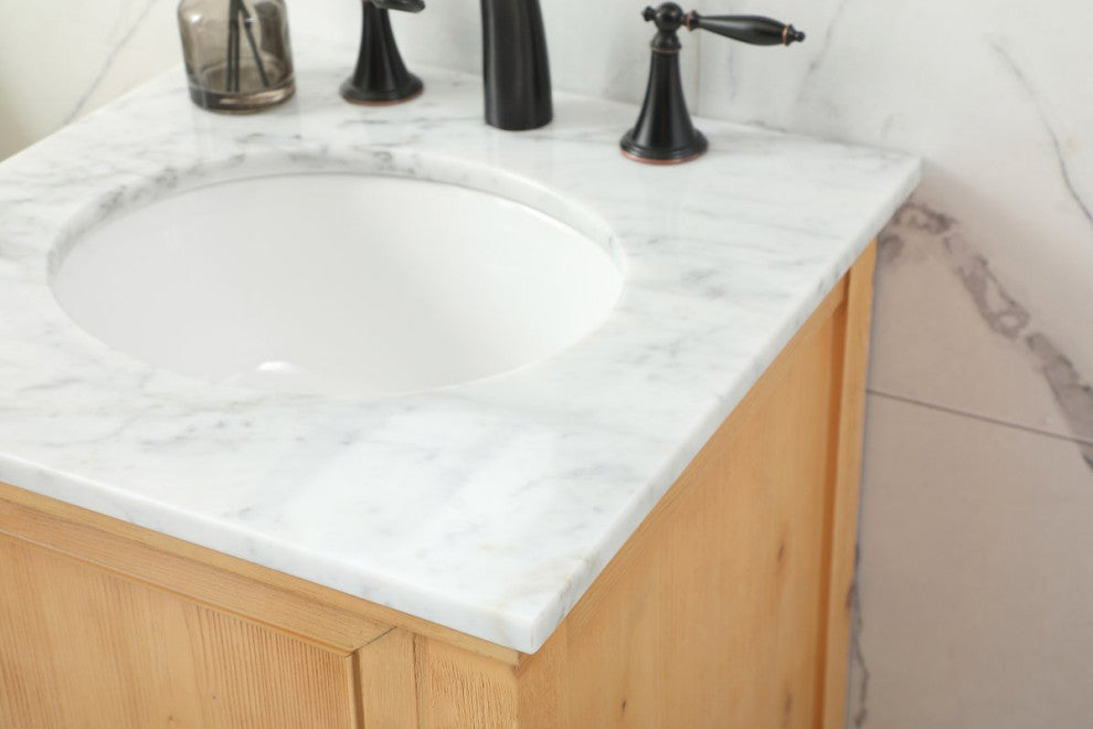 Matilda 19" Transitional Natural Wood-Light Bathroom Vanity