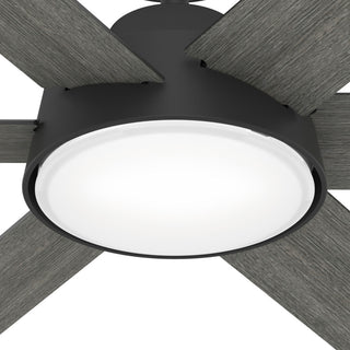 52" Donatella Matte Black Ceiling Fan, LED Light Kit and Handheld Remote