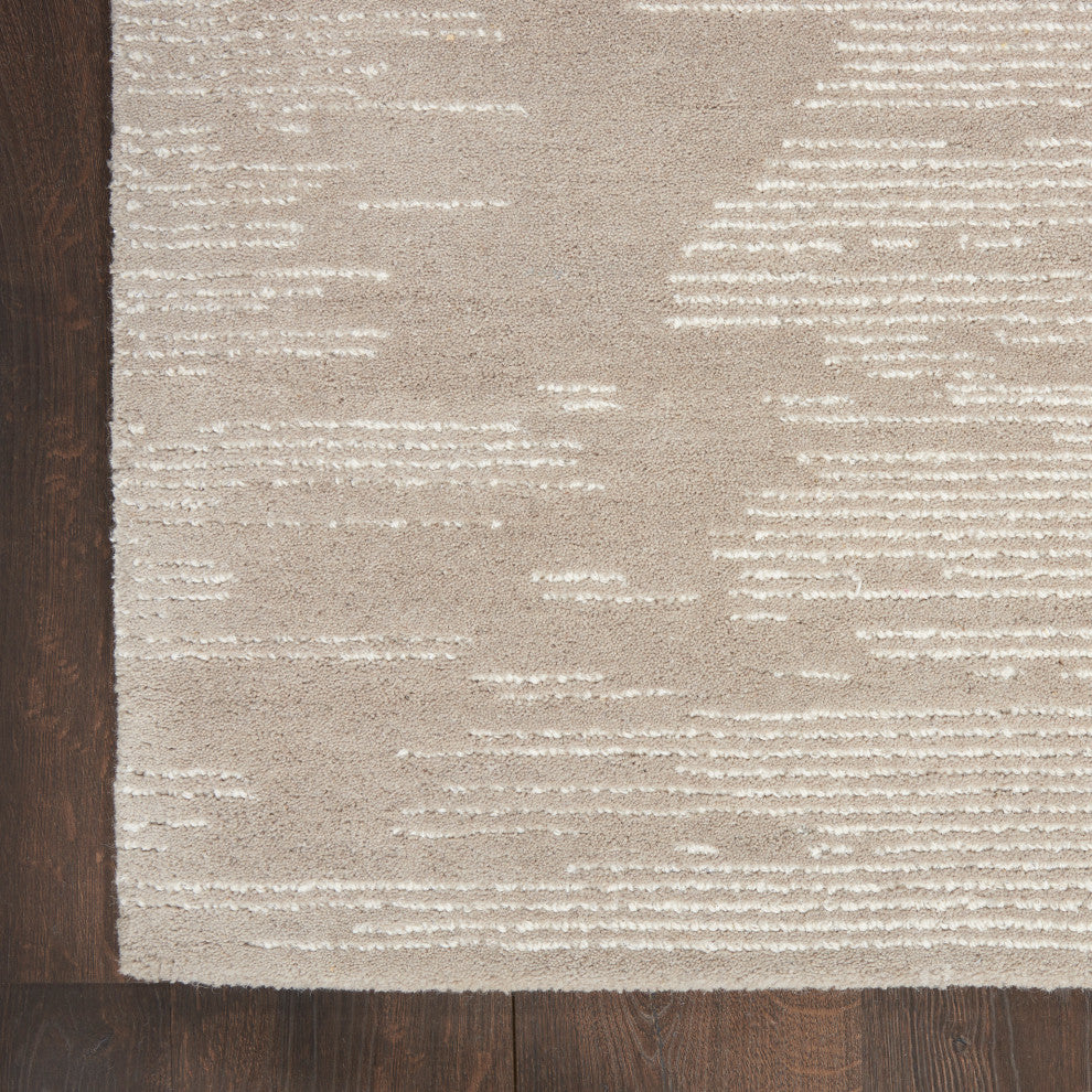 Michael Amini Ma30 Star 4' x 6' Taupe/Ivory Modern Indoor Area Rug