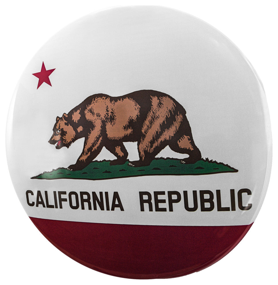 California State Flag Dome Shaped Metal Wall Decor