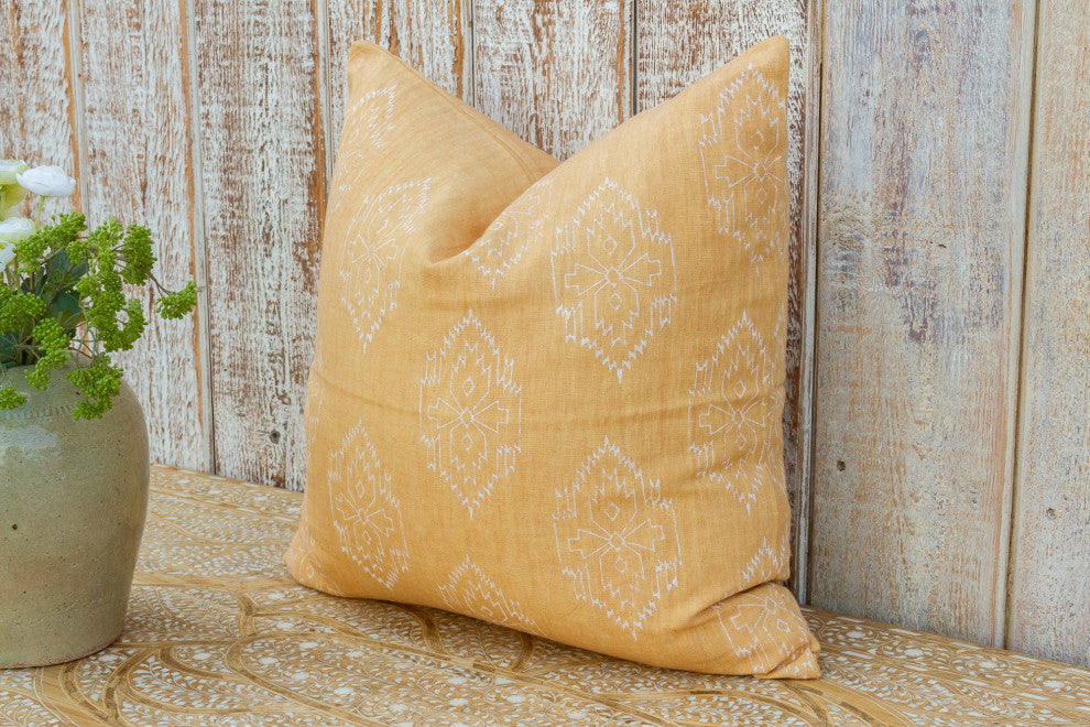 Chimalli Aztec Block Print Pillow