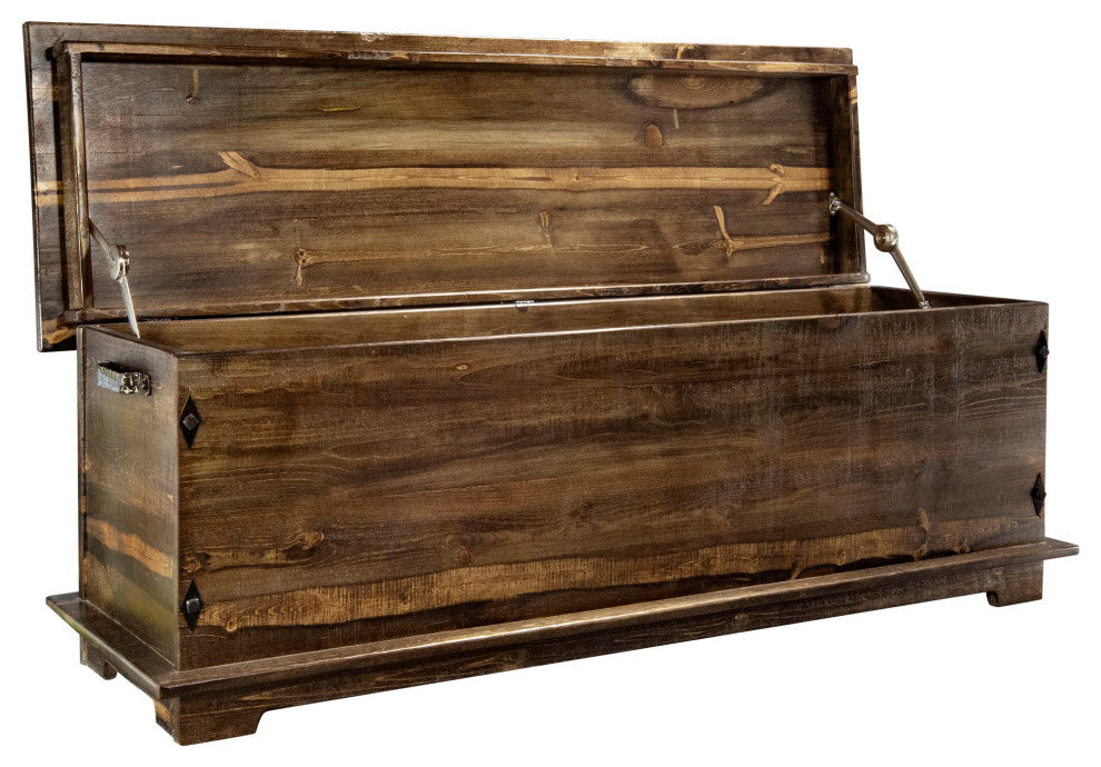 Big Sky Collection Rugged Sawn 5' Blanket Chest, Provincial Stain