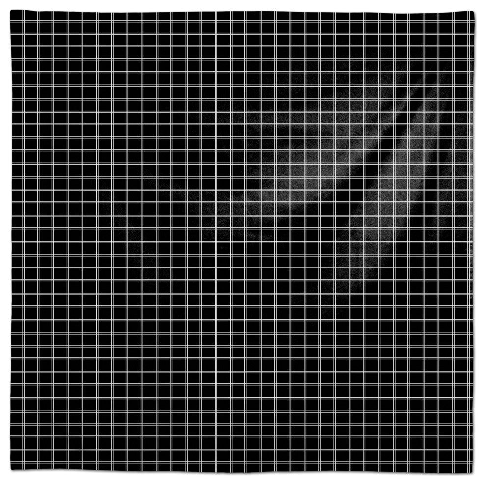Line Grid Black 58x58 Tablecloth