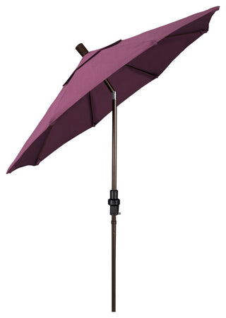 7.5' Bronze Collar Tilt Lift Fiberglass Rib Aluminum Umbrella, Sunbrella, Iris