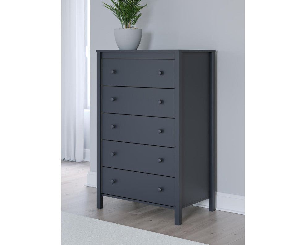 Simmenfort Navy Blue Chest of Drawers