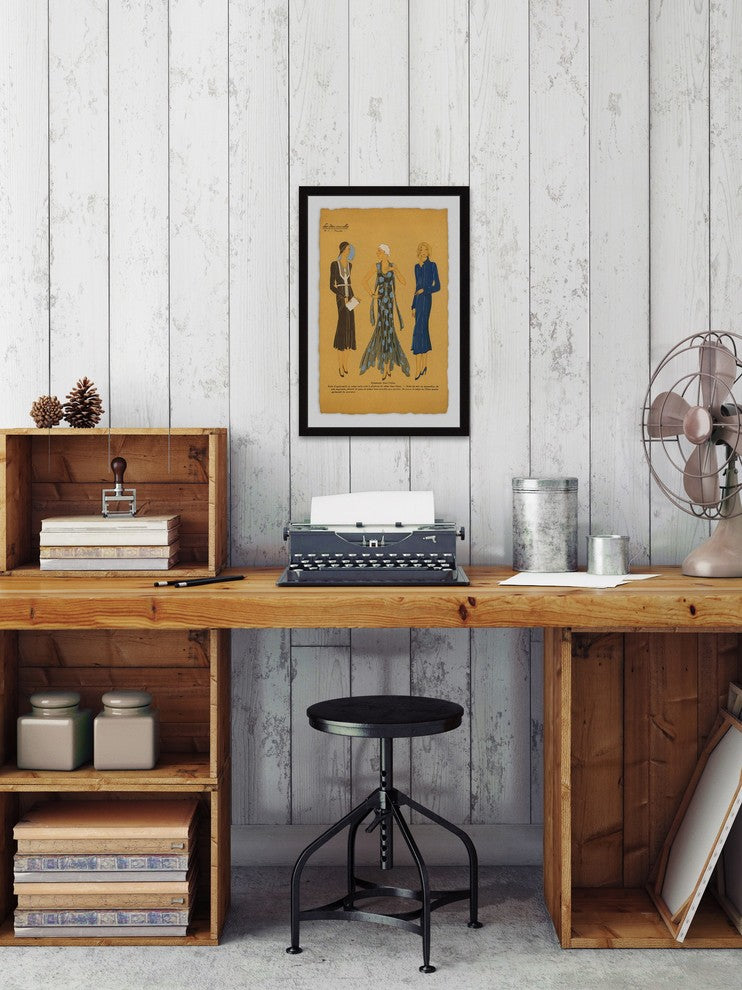 "Long and Pretty" Framed Painting Print, 24"x36"