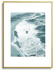 Gale Switzer Lone surfer slate Metal Framed Art Print