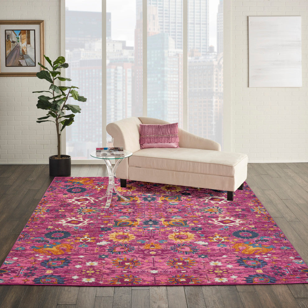 Nourison Passion 9' x 12' Fuchsia Bohemian Indoor Area Rug