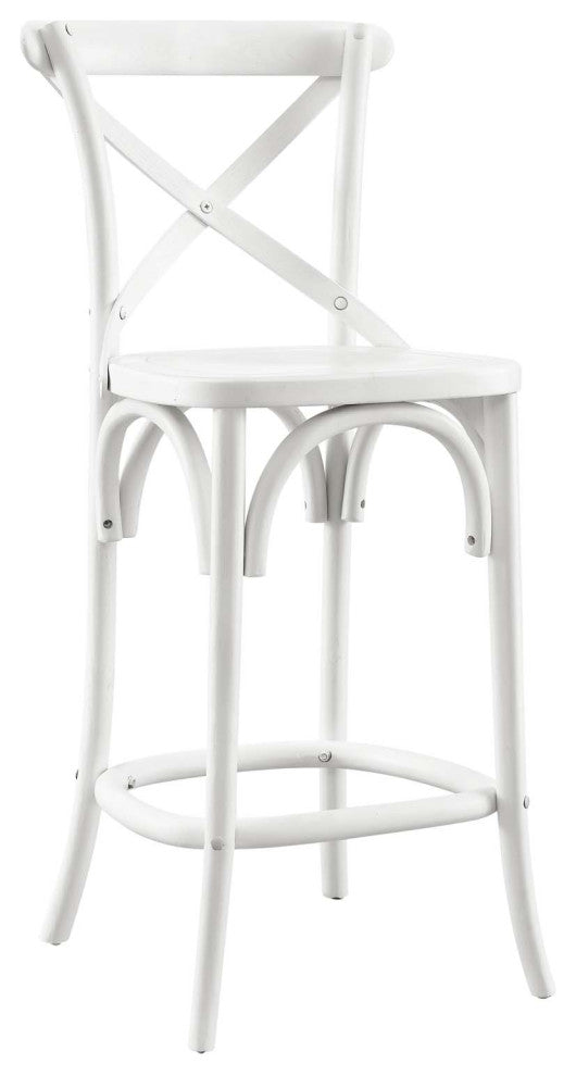 Gear Counter Stool, White