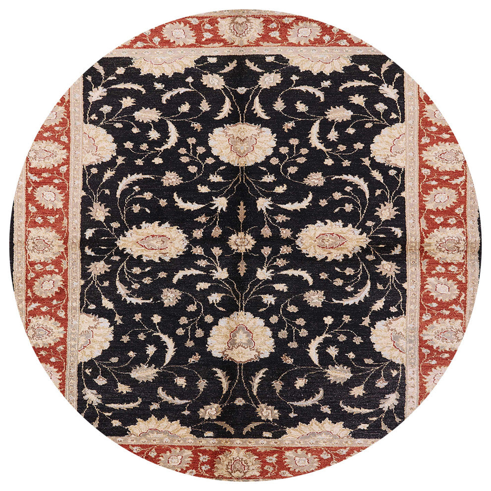 Ahgly Company Indoor Round Mid-Century Modern Area Rugs, 3' Round