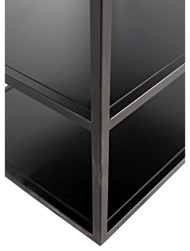Downtown A Bookcase, Black Metal
